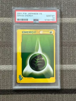 Pokemon Japanese VS Grass Energy PSA 10 - Image 1