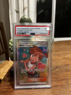 Pokemon 2019 Sun & Moon Unified Minds #235 Full Art Misty's Favor PSA 7 - Image 1