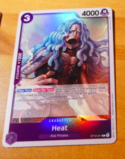 ONE PIECE ENGLISH CARD HOLO GAME CARTE HEAT ST10-011 ST EN TCG NEUF - Image 1