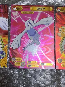 Set 3 Lugia Ho-Oh Pokemon Bromide Card Metallic Vintage Nintendo Bandai Japanese - Image 4