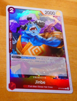 ONE PIECE ENGLISH CARD HOLO GAME CARTE Jinbe ST10-005 ST EN TCG NEUF - Image 1