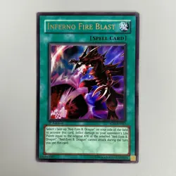 INFERNO FIRE BLAST SPELL YU-GI-OH YUGIOH CARD TRADING CARD GAME 1ST EDITION - Image 1