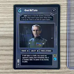 STAR WARS GRAND MOFF TARKIN LIMITED DECIPHER COLLECTABLE TRADING CARD GAME BLACK - Image 2