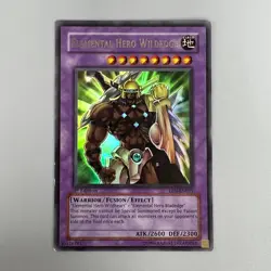 ELEMENTAL HERO WILDEDGE CARD YU-GI-OH YUGIOH TRADING CARD GAME 1ST EDITION 1996 - Image 1