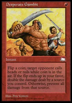 Desperate Gambit - Medium Play MTG Weatherlight - Image 1