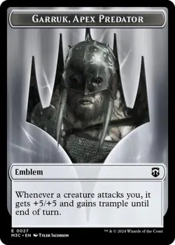 Emblem Garruk Apex Predator+Saproling 2-Sided Token 27+21 MTG Commander M3C NP - Image 1