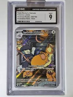 Pokemon CGC 9 Team Rocket's Raticate 202/182 Illustration Rare Destined Rivals - Image 1