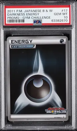 2011 POKEMON JPN B&W PROMO GYM CHALLENGE #17 DARKNESS ENERGY PSA 10 - Image 1