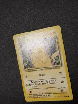 Pokemon Base Set 58/102 Pikachu 1999-2000 UK 4th Print LP - Image 4
