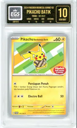 Pikachu Berkemeja Batik 101/SV-P EGS 10 Indonesia Journey Promo Pokemon - Image 1