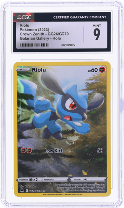 2023 Pokemon Sword and Shield Crown Zenith Riolu Galarian Gallery #GG26 CGC 9 - Image 1