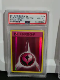 2016 Pokemon XY Evolutions Fairy Energy - Rev.Foil #99 PSA 8 - Image 1