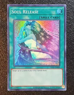 Yugioh Error! Misprint OP25-EN009 Soul Release Super Rare NM - Image 1