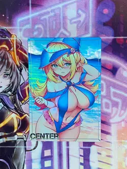 Dark Magician Girl Yugioh Field Center Foil Card Holo Doujin Anime Waifu - Image 1