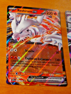 POKEMON FLAMME BLANCHE CARD RARE HOLO CARTE Reshiram EX 020/086 WHT EV10.5 FR M - Image 1
