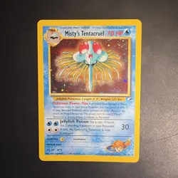 Pokemon TCG Misty's Tentacruel Gym Heroes Holo Card 10/132 Vintage WotC - Image 1