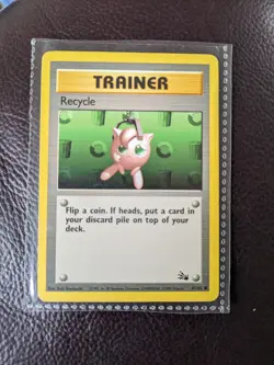 Recycle 61/62 Trainer | Fossil Set Vintage WOTC Pokemon Cards TCG LP - Image 1