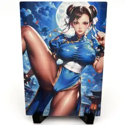 Street Fighter Chun-Li Sexy Anime Waifu Girl Doujin Lewd Goddess Story Art Card - Image 2