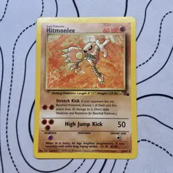 Pokemon TCG Hitmonlee 22/62 Fossil Non-Holo Rare WOTC Pokemon Card - LP - Image 1