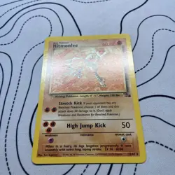 Pokemon TCG Hitmonlee 22/62 Fossil Non-Holo Rare WOTC Pokemon Card - LP - Image 2