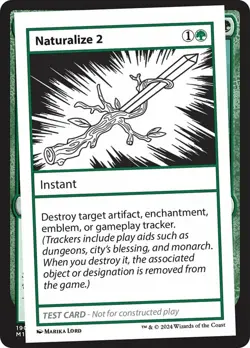 1x Naturalize 2 NM-Mint, English Playtest Cards MTG Magic - Image 1