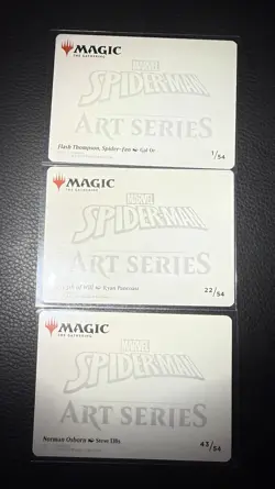 Spiderman Mtg Art Series Lot X3 Magic The Gathering Cards #1, #22, #43 - Image 2