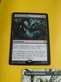 Phyrexian Arena & Evolved Spinoderm. Rare x2 MTG 2 Card. ONE. - Image 4