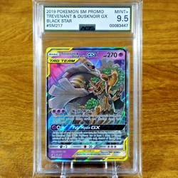Pokemon Black Star Promo Tag Team Trevenant & Dusknoir GX SM217 AGS Mint+ 9.5 FA - Image 1