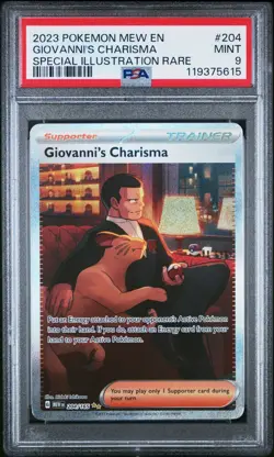 2023 Giovanni's Charisma Holo SIR Special Illustration PSA 9 Pokemon 204/165 🚀 - Image 1