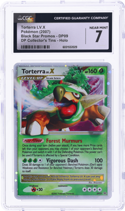 2007 Pokemon Diamond and Pearl Black Star Promos Torterra Lv X #DP09 CGC 7 - Image 1