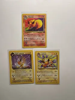 Pokemon TCG Jolteon Flareon dark jolteon Trio Non-Holo NM/LP - Image 1