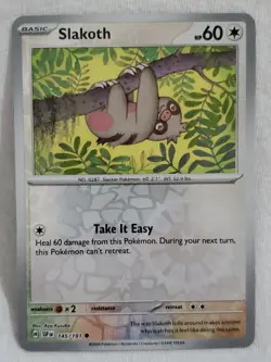 Slakoth #145/191 Surging Sparks 2024 Reverse Holo Pokemon TCG - Image 1