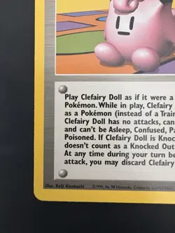 Vintage Pokemon TCG Clefairy Doll Trainer Base Set Rare - Image 5