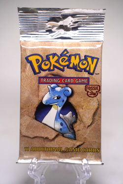 21.44g Pokemon WOTC Fossil Unlimited Booster Pack Vintage Sealed TCG Lapras - Image 2
