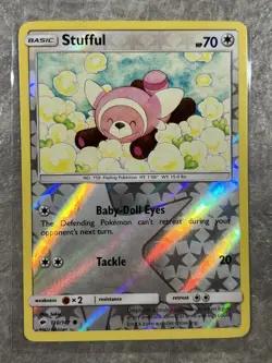 Stufful 110/147 Pokemon TCG Sm-Burning Shadows 2017 Reverse Holo (Near Mint) - Image 1