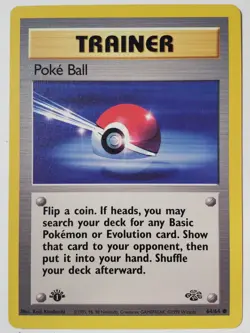 1ST EDITION Poke Ball 64/64 VLP / NM - 1999 Jungle Pokemon Card - Image 1