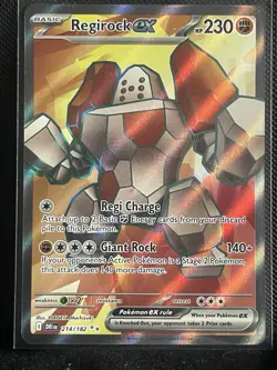 Pokemon TCG Regirock EX Destined Rivals Ultra Rare Card 214/182 NM - Image 1