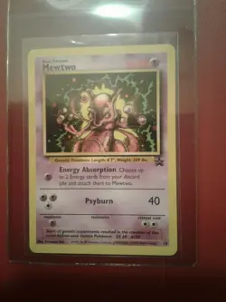 Pokemon 1999 vintage Mewtwo promo card #14 with black star mint condition. - Image 1