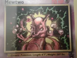 Pokemon 1999 vintage Mewtwo promo card #14 with black star mint condition. - Image 3