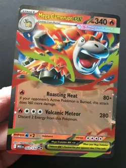 Mega Camerupt ex 022/132 Mega Evolution Pokemon Cards DOUBLE RARE HOLO Near Mint - Image 3