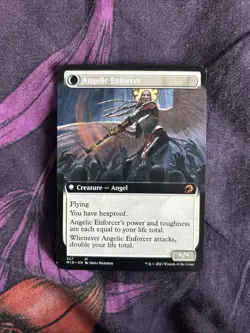 Magic MTG Borderless Enduring Angel Angelic Enforcer Midnight Hunt Edition - Image 2