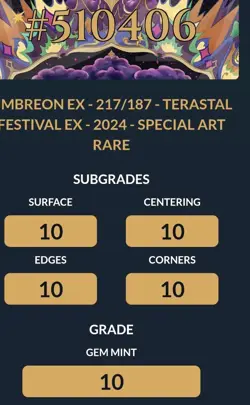 Ace 10 Umbreon Pokemon Terastal Festival Japanese perfect subs - Image 3