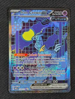 Iron Crown ex Pokemon Prismatic Evolutions PRE 158/131 Special Illustration Rare - Image 1