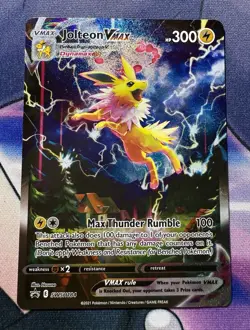 2021 Pokemon Sword & Shield Jolteon VMAX Alt Art SWSH184 Black Star Promo NM - Image 1