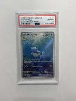 2023 POKEMON MEW EN-151 ILLUSTRATION RARE #171 WARTORTLE PSA 10 - Image 1