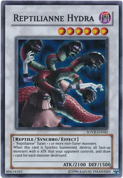 Yugioh Reptilianne Hydra SOVR Super Rare Unl Ed NM - Image 1