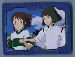 Studio Ghibli Hayao Miyazaki Spirited Away GQMAR1B027 Card Foil Chihiro Haku UR - Image 1