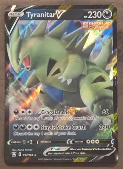 Tyranitar V 097/163 Single Strike Battle Styles Pokemon TCG Card - Image 1