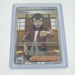 Pokemon TCG Norman 237/182 Paradox Rift Full Art Ultra Rare Trading Card - Image 1