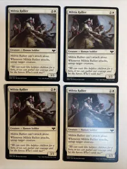 4x Mtg Crimson Vow Militia Rallier NM/M Magic The Gathering - Image 1